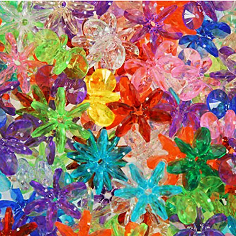 The Beadery 25MM Sunburst Beads, Transparent Multi, 160 Pieces